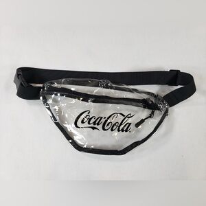 New Coca Cola Coke Brand Soda Pop Black Clear Stadium Fanny Pack Waist Bag Purse